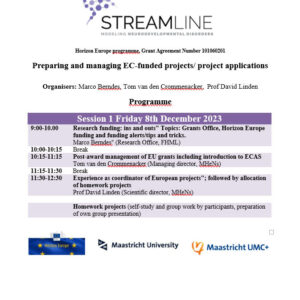 UM Training: „Preparing and managing EC-funded projects/ project applications”
