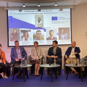 Dr Isidora Petrović, viši naučni saradnik IMGGI; Prof. Dr Ivan Soldatović, Medicinski fakultet UB; Maja Stojiljković, naučni savetnik IMGGI; Stefan Živković, NORBS, koordinator projekta; Dr med. Kristian Martin, Bio Save