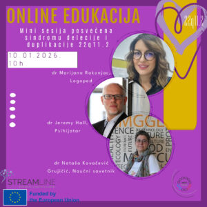 Online mini-sesija predavanja o Sindromu delecije i duplikacije 22q11.2